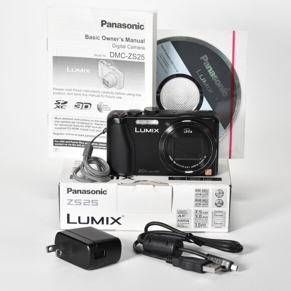 Panasonic Lumix DMC-ZS25 Digital Camera 16MP 20x Opt Zoom HD Video 16GB SD MINT - Picture 1 of 16